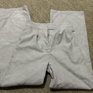 SHEIN Men's Light Gray Pinstripe Pants